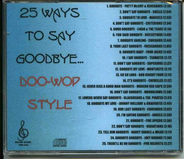 25 WAYS TO SAY GOODBYE DOO WOP STYLE CD - Image 3