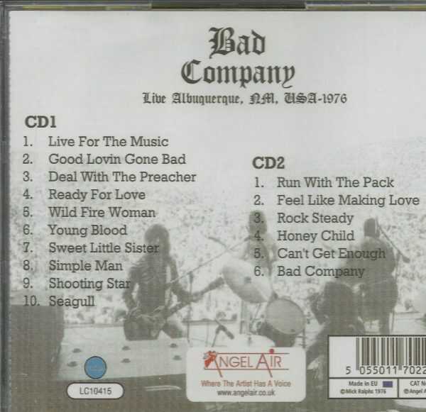 BAD COMPANY - LIVE ALBURQUERQUE, NM USA 1976 - Image 3