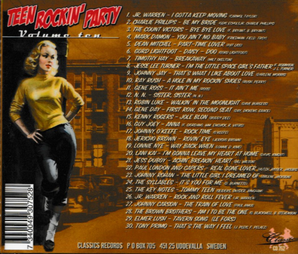 CLASSIC RECORDS PRESENTS TEEN ROCKIN' PARTY VOL. 10 - Image 3