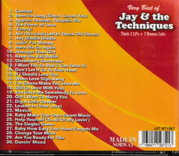 JAY & THE TECHNIQUES - APPLES, PEACHES, PUMPKIN PIE/LOVE LOST & FOUND - Image 3