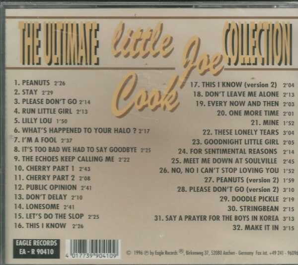 LITTLE JOE COOK - CD - THE ULTIMATE COLLECTION - Image 3