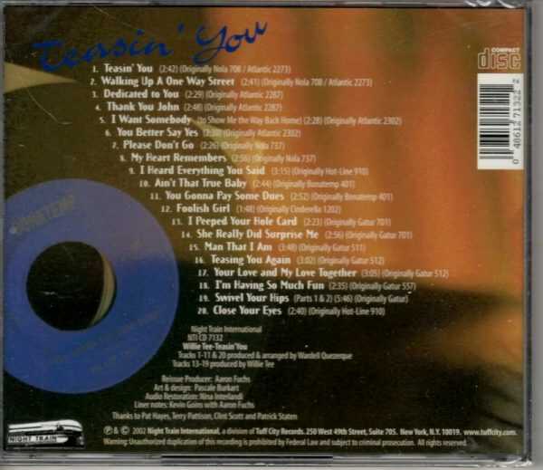 WILLIE TEE - TEASIN' YOU - CD - Image 3