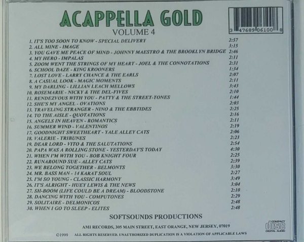 ACAPPELLA GOLD - VOL 5   CD     BRAND NEW - Image 3