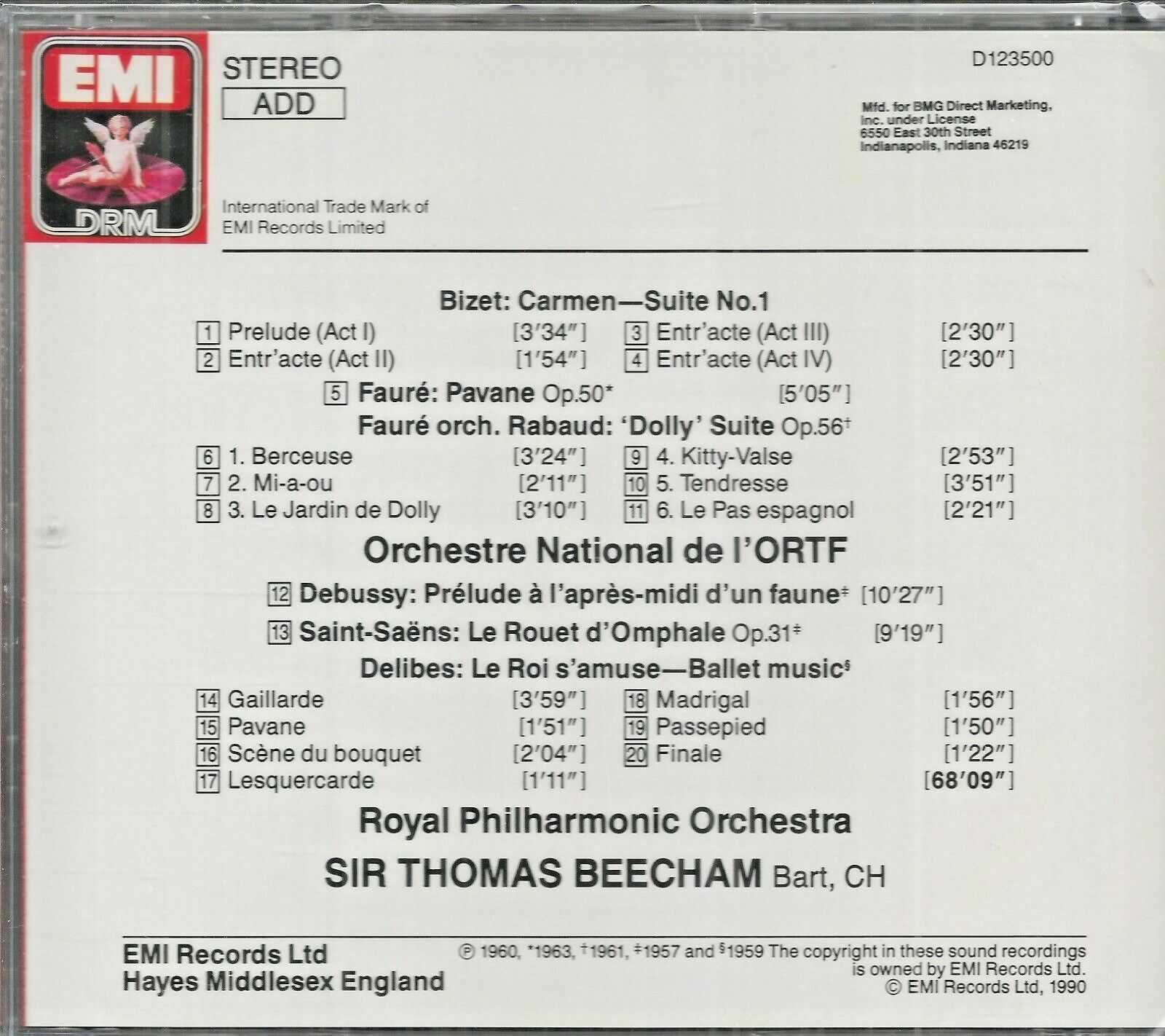 BIZET - CD - CARMEN SUITE ETC - The Beecham Edition - BRAND NEW - Image 3