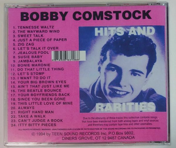 BOBBY COMSTOCK - HITS AND RARITIES   CD   BRAND NEW - Image 3