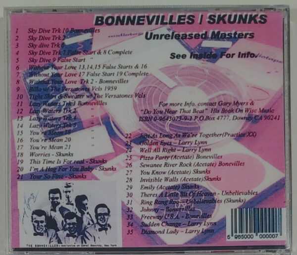BONNEVILLES/SKUNKS - UNRELEASED MASTERS   CD     BRAND NEW - Image 3