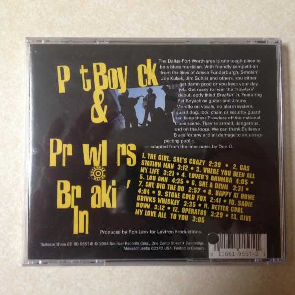 BOYACK, PAT & THE PROWLERS - BREAKIN IN -- BRAND NEW CD - Image 3