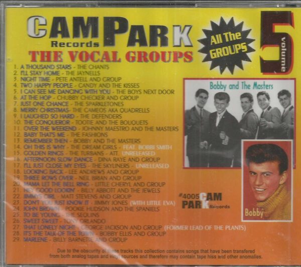 CAM PARK VOCAL GROUPS CD - VOL 5   BRAND NEW - Image 3