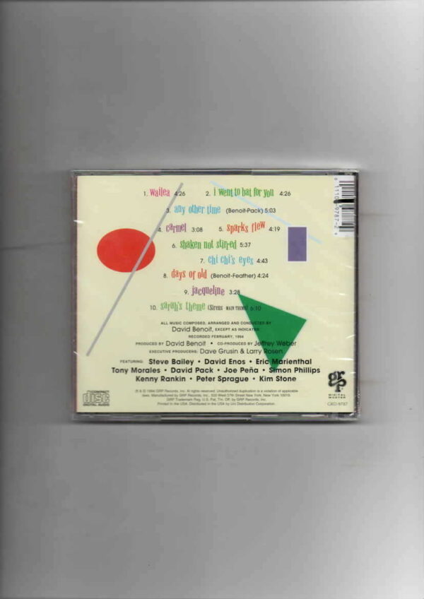 DAVID BENOIT, - SHAKEN NOT STIRRED-BRAND NEW CD - Image 3