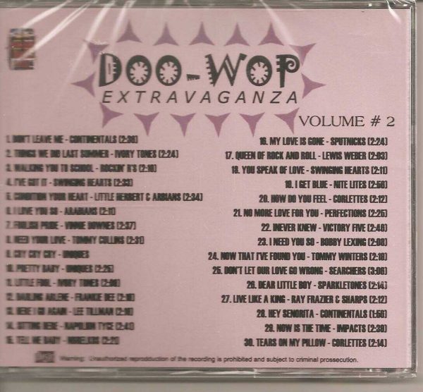 DOO-WOP EXTRAVAGANZA - CD - Volume 2 - BRAND NEW - Image 3