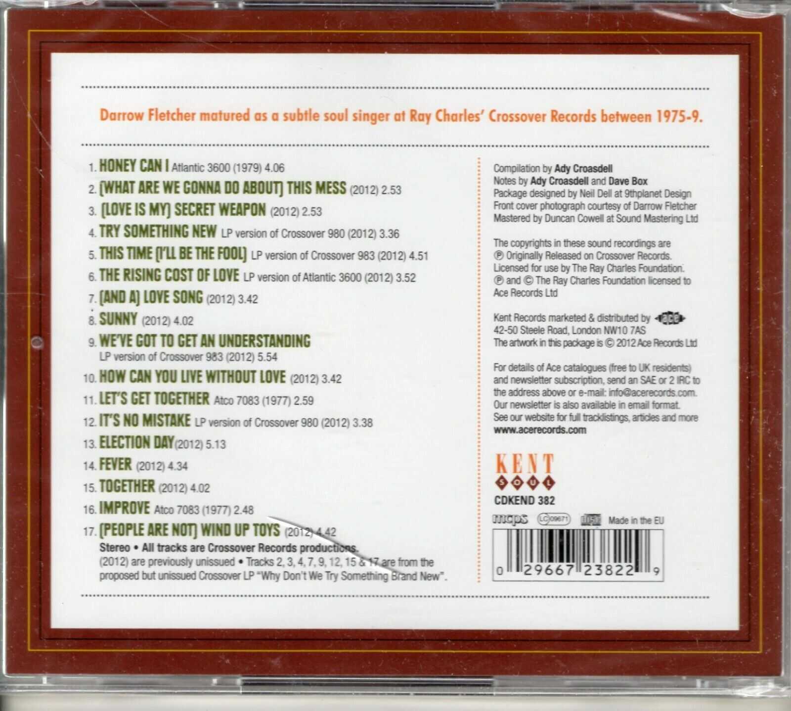 Darrow Fletcher - Crossover Records Soul Sessions 75'-79' - CD - Image 3