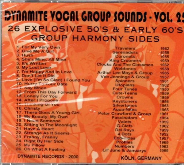 Dynamite Vocal Group Sounds, Vol. 25 - CD - Brand New - Image 3