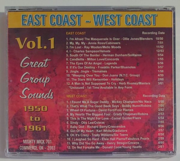 EAST COAST WEST COAST - VOL 1   CD BRAND NEW - Image 3