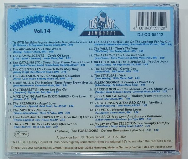 EXPLOSIVE DOO WOPS - VOL 14  CD BRAND NEW - Image 3