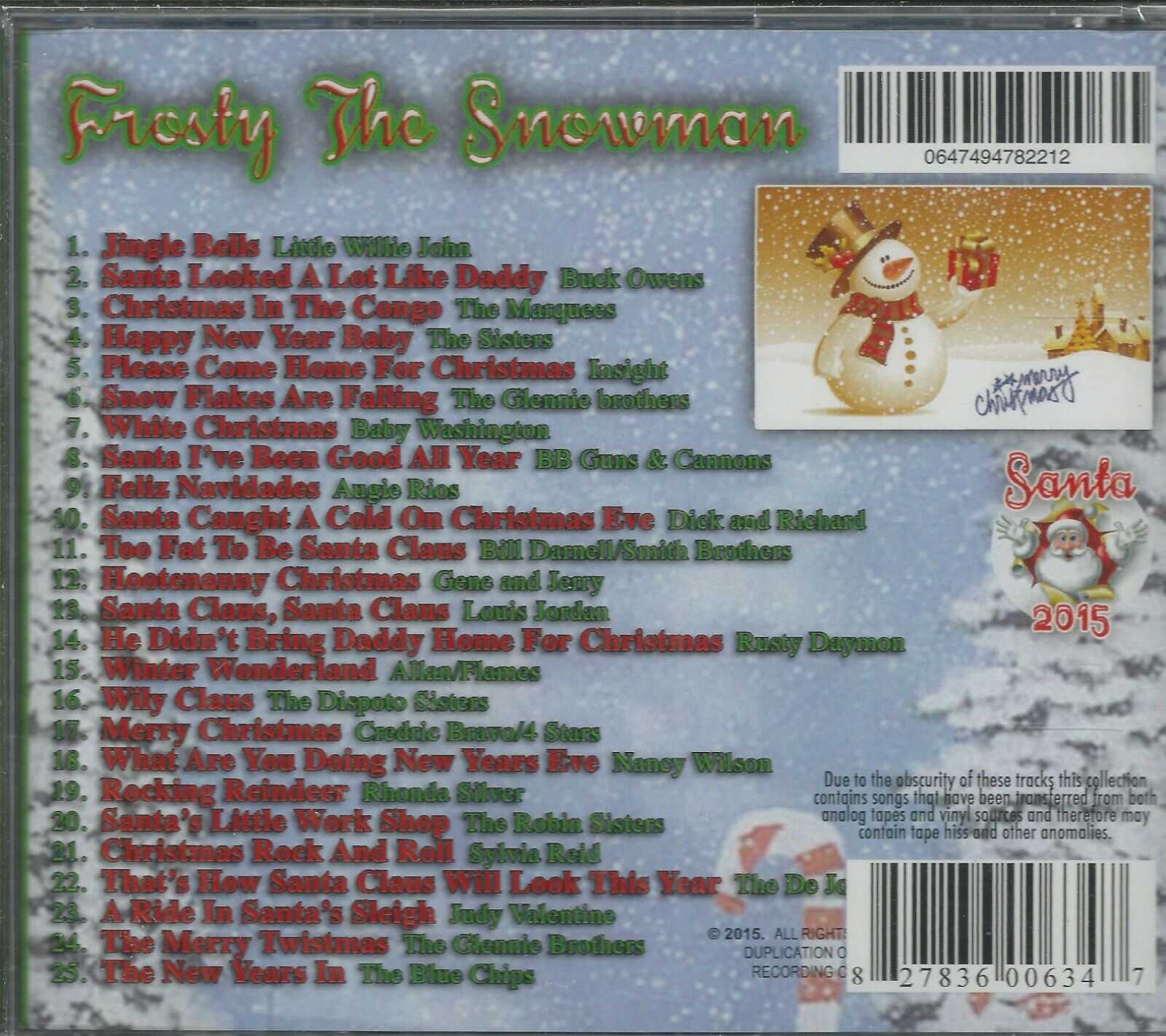 FROSTY THE SNOWMAN - CD - BRAND NEW - Image 3