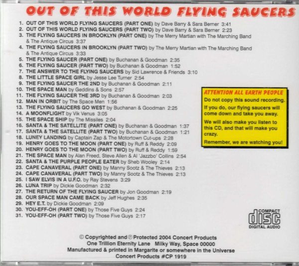 Flying Saucers - Out Of This World - CD - Brand New - Image 3