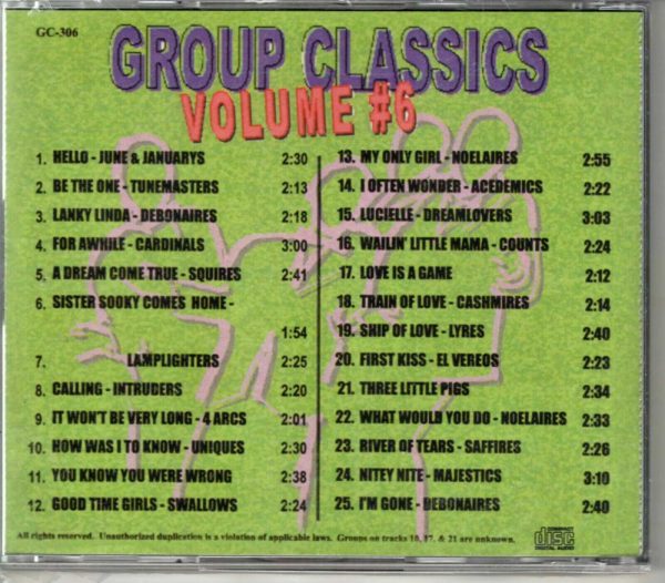 Group Classics- For The Serious Doo Wop Collector - Vol 6 - CD - Image 3