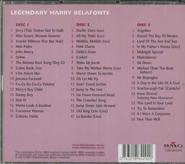 HARRY BELAFONTE 3CD - Legendary - BRAND NEW - Image 3