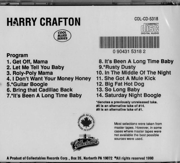 HARRY CRAFTON - 1949- 1954 - CD - BRAND NEW - Image 3