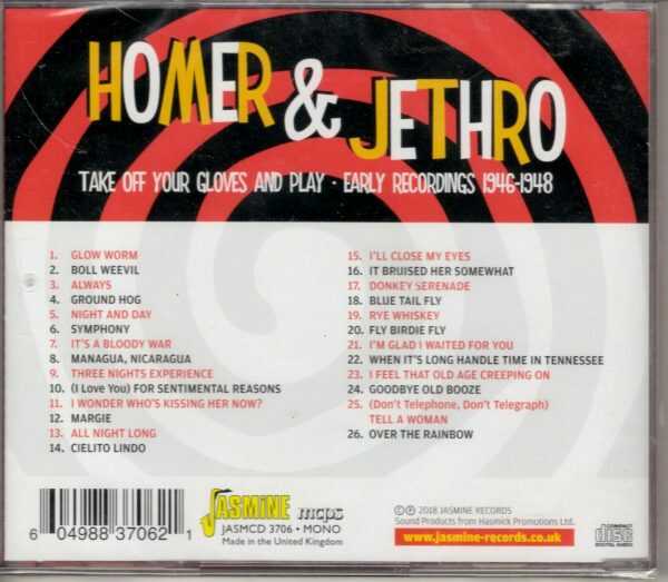 Homer & Jethro - Take Off Your Gloves And Play - Early Rec/.1946-1948 - CD - New - Image 3