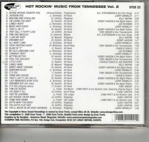 Hot Rockin Music From Tennessee - Vol.2 - CD - Image 3