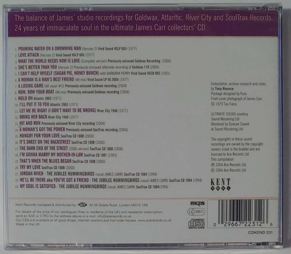 JAMES CARR - MY SOUL IS SATISFIED/THE REST OF   CD   BRAND NEW - Image 3