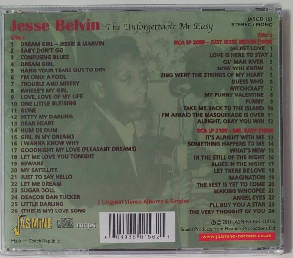 JESSE BELVIN - UNFORGETTABLE MR EASY   CD     BRAND NEW - Image 3