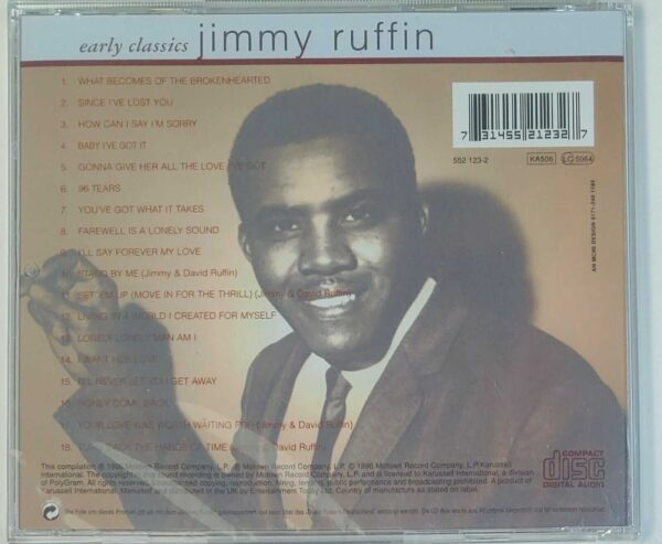 JIMMY RUFFIN - TAMLA MOTOWN / EARLY CLASSICS   CD     LIKE NEW - Image 3