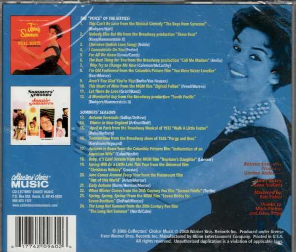 Joanie Sommers - Voice Of 60's/Sommers Seasons - CD - Brand New - Image 3