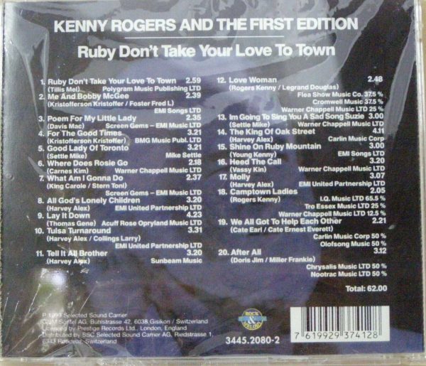 KENNY ROGERS & THE FIRST EDITION - RUBY DON’T TAKE YOUR LOVE  - CD  - BRAND NEW - Image 3