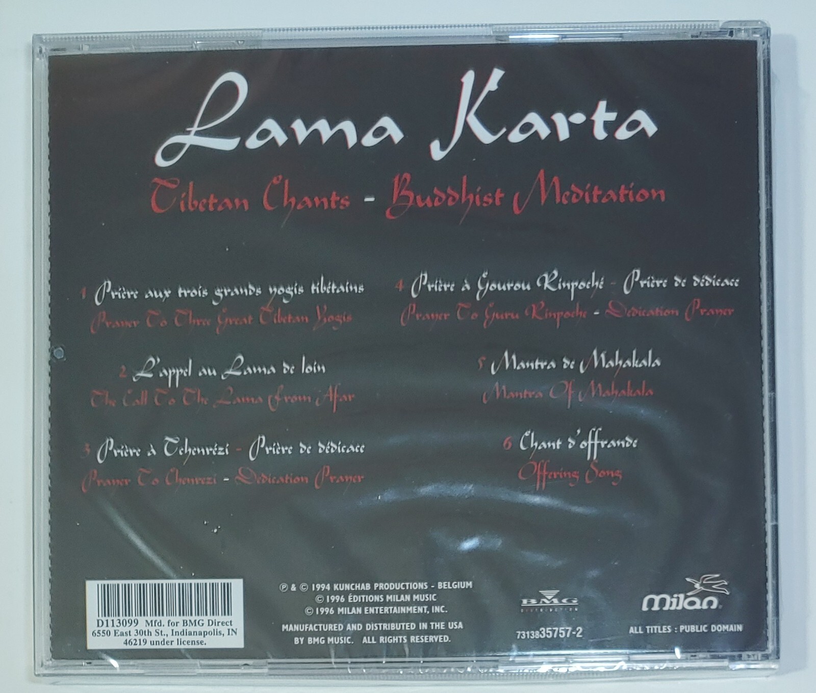 LAMA KARTA - TIBETAN CHANTS BUDDHIST MEDITATION CD BRAND NEW - Image 3