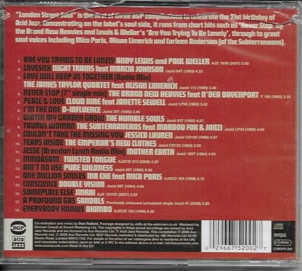 LONDON STREET SOUL 1988-2009 CD - BRAND NEW - Image 3
