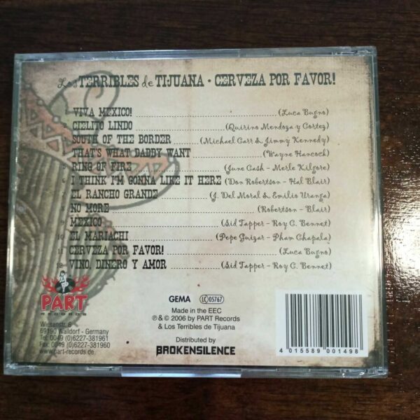 LOS TERRIBLES DE TIJUANA -CERVEZA POR FAVOR! F/Pep Torres CD Album 12 Tracks - Image 3
