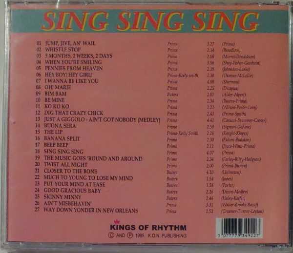 LOUIS PRIMA AND SAM BUTERA - SING SING SING   CD     BRAND NEW - Image 3