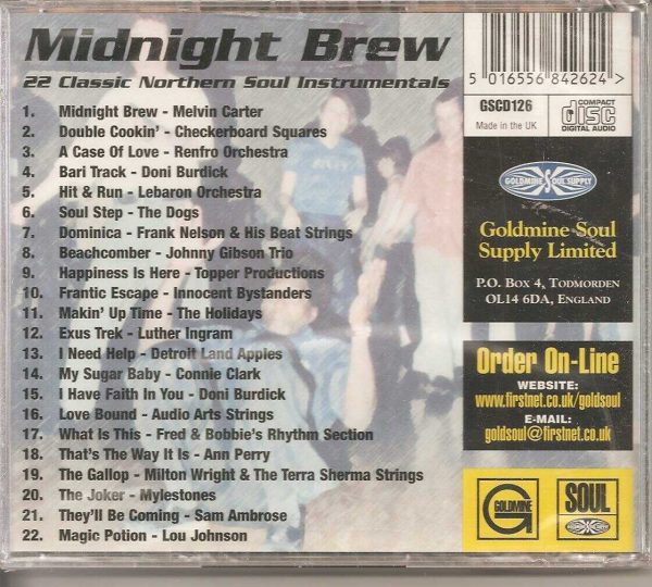 MIDNIGHT BREW - CD - 22 Stormin' Northern Soul Instrumental Classics - BRAND NEW - Image 3