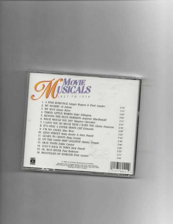 MOVIE MUSICALS - 1927 TO 1936-BRAND NEW CD - Image 3