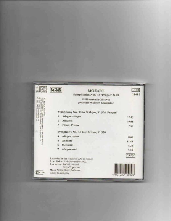 MOZART - SYMPHONIES NOS. 38 "PRAGUE" & 40 - Image 3