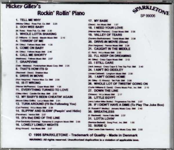Mickey Gilley's Rockin' Rollin' Piano - CD - Image 3