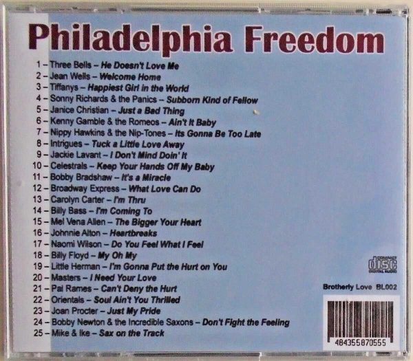 PHILADELPHIA FREEDOM - CD - Vol 2 - 25 Northern Soul Tracks - BRAND NEW - Image 3