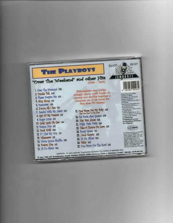PLAYBOYS CD - OVER THE WEEKEND  BRAND NEW ON DEE JAY LABEL - Image 3