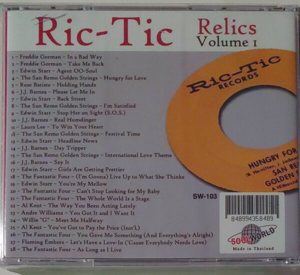 RIC TIC RELICS - VOL 1   CD     BRAND NEW - Image 3
