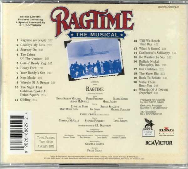 Ragtime - The Musical - Songs From - CD - Brand New! - Image 3