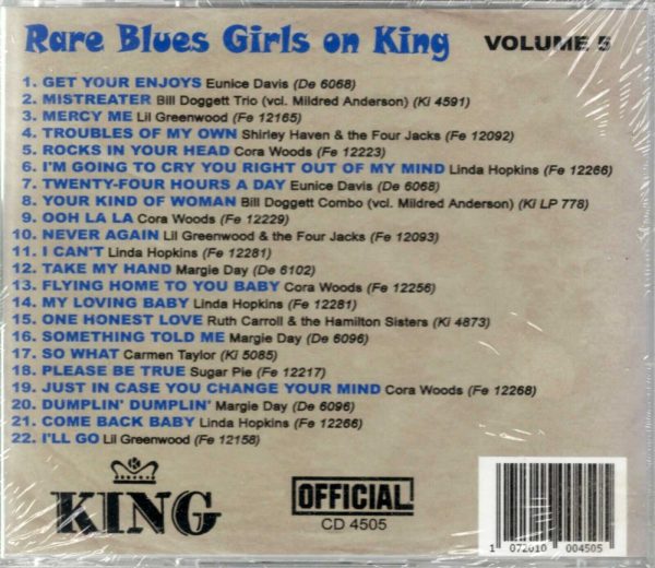 Rare Blues Girls On King - Vo 5 - CD - Brand New - Image 3