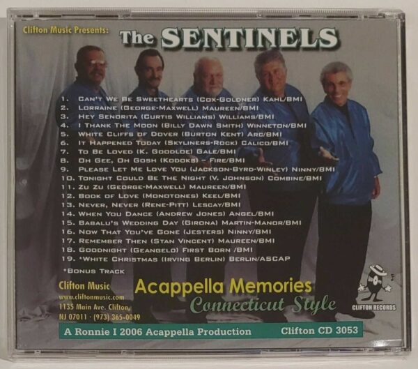 SENTINELS - ACAPPELLA MEMORIES CONNECTICUT STYLE  CD     BRAND NEW - Image 3