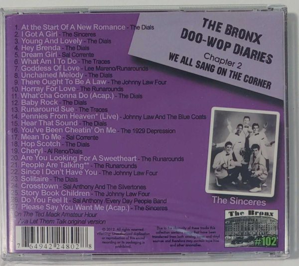 THE BRONX DOO WOP DIARIES - CHAPTER 2 CORRENTE PT 1   CD  BRAND NEW - Image 3