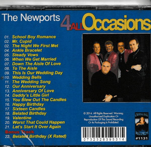 THE NEWPORTS CD 4 ALL OCCASIONS - BRAND NEW - Image 3