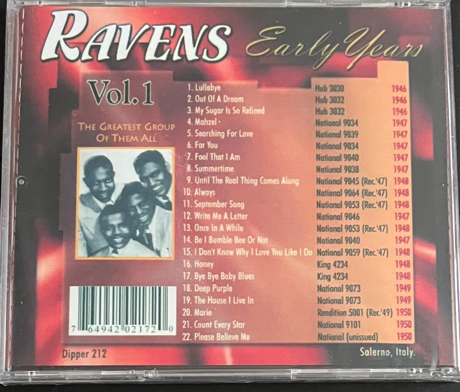 THE RAVENS - EARLY YEARS VOL 1 - CD BRAND NEW - Image 3