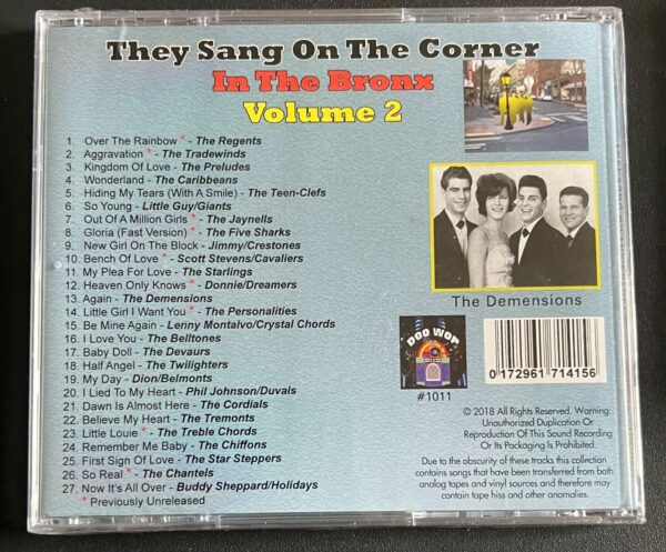 THEY SANG ON THE CORNER IN THE BRONX - VOL 2 - CD BRAND NEW - Image 3