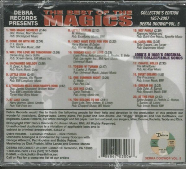 The Best Of The MAGICS - Then "N' Now - Debra Doowoop Vol. 5 - CD - BRAND NEW - Image 3