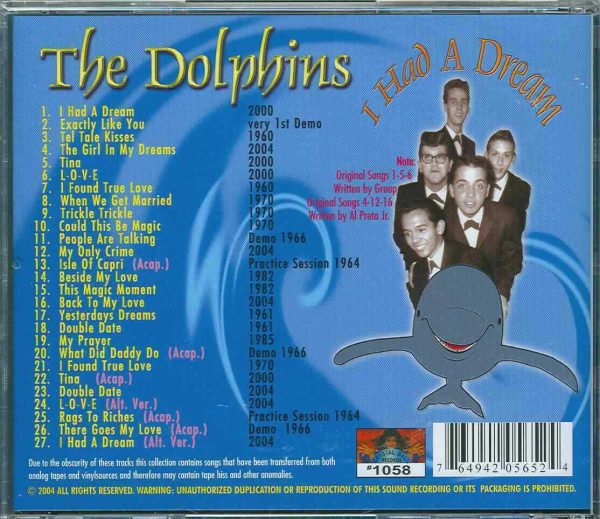 The DOLPHINS - CD - I Had A Dream - BRAND NEW - Image 3